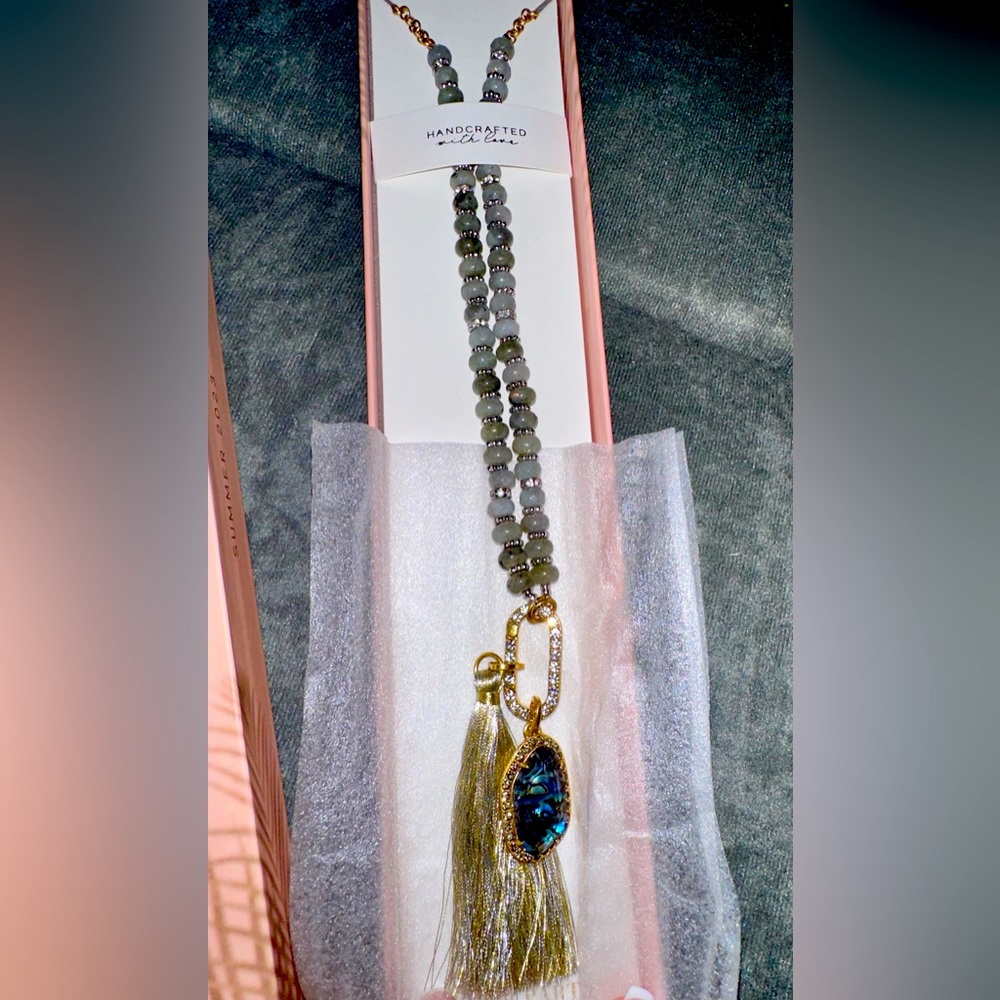 NEW Bomb Party Pendant!!! ‘A Moment’s Gaze’ REAL Abalone & Labradorite!!!✨